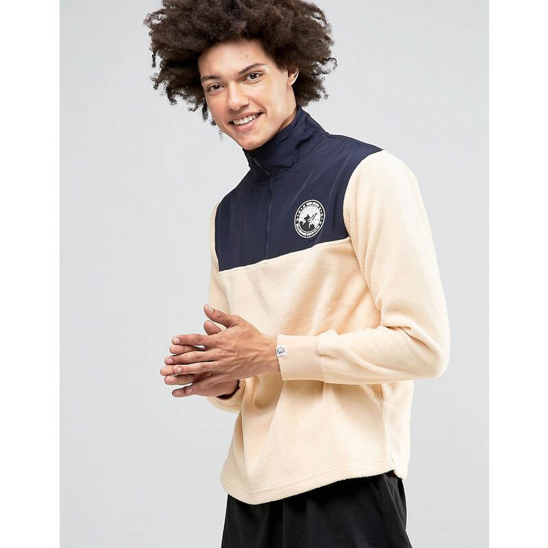 Billionaire Boys Club - Fleece-Sweatshirt mit halblangem Reißverschluss - Beige