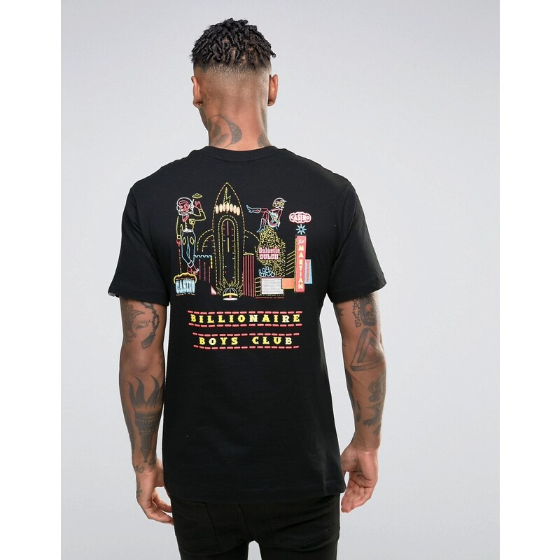 Billionaire Boys Club - T-Shirt mit Vegas- und Rücken-Print - Schwarz