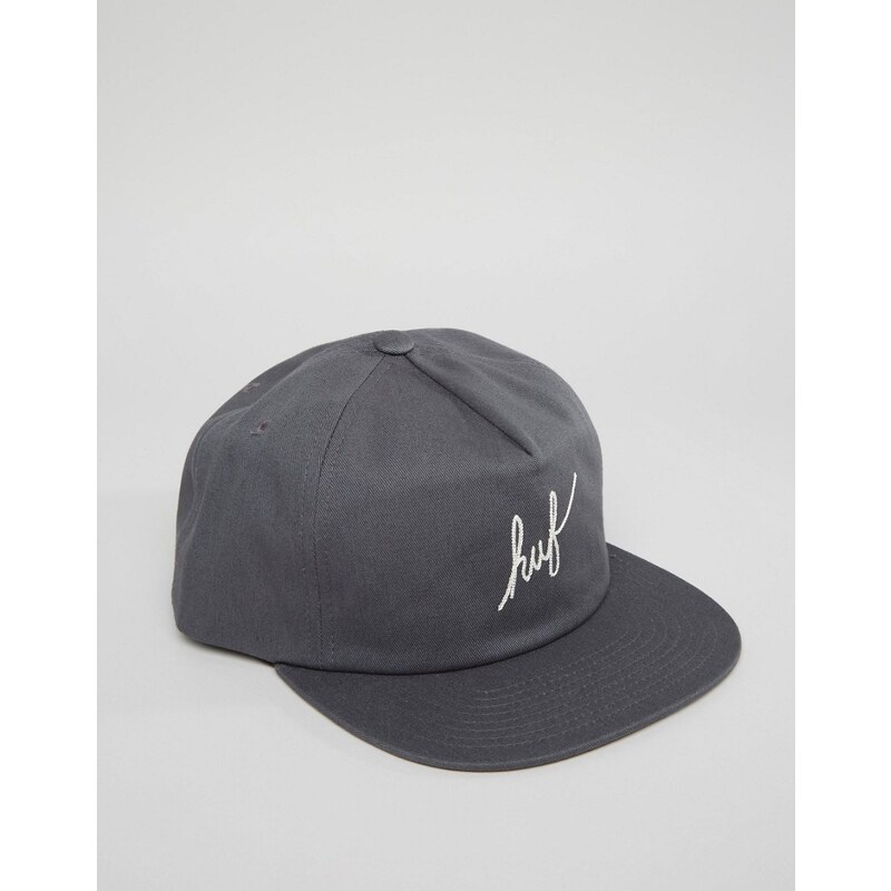 HUF - Snapback-Kappe mit Logo-Schriftzug - Grau