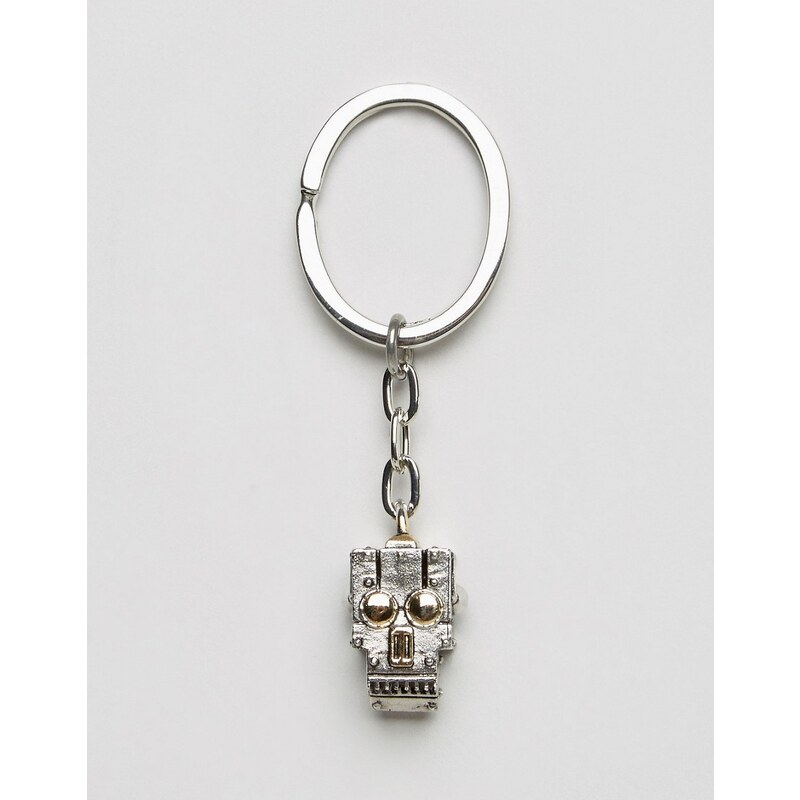 Paul Smith - Robot - Schlüsselring mit Totenkopf - Silber