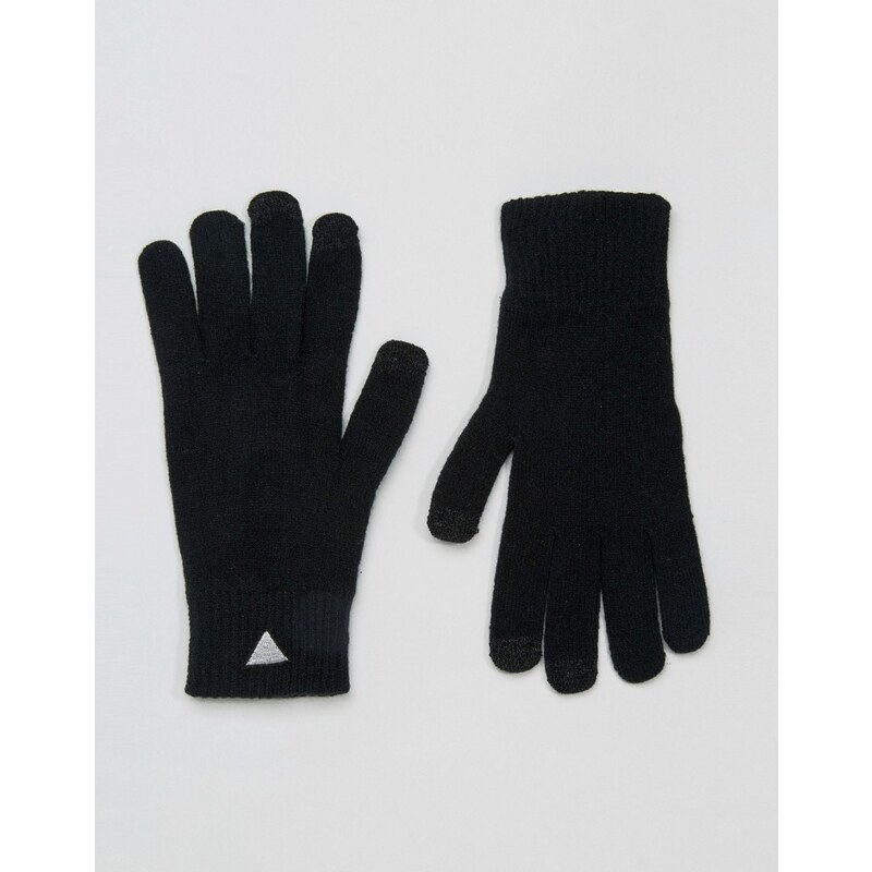 ASOS - Touchscreen-Handschuhe mit Dreieck-Logo - Schwarz