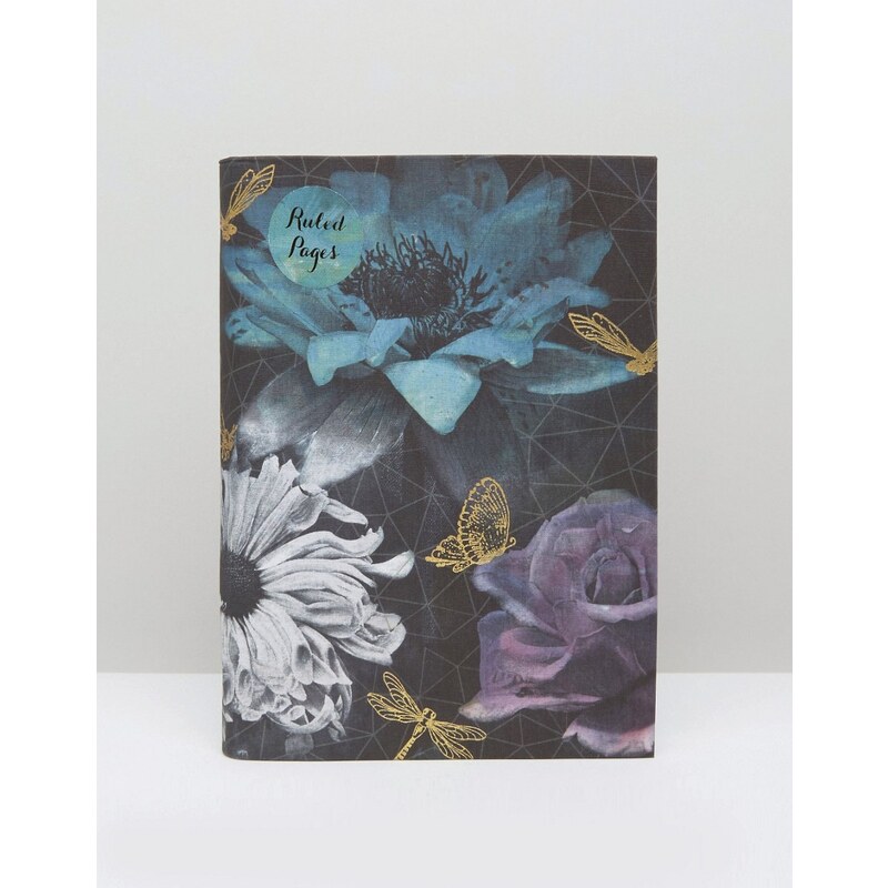 Paperchase - Gothic Garden - Notizbuch mit Leineneinband - Mehrfarbig