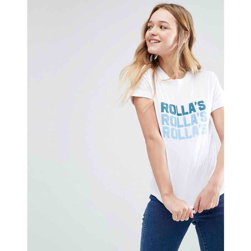 Rollas Rolla's - T-Shirt mit Logo - Weiß