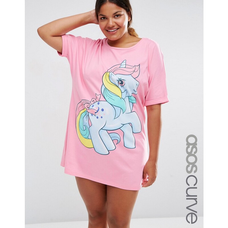 ASOS CURVE - Schlafshirt mit My Little Pony-Print - Rosa