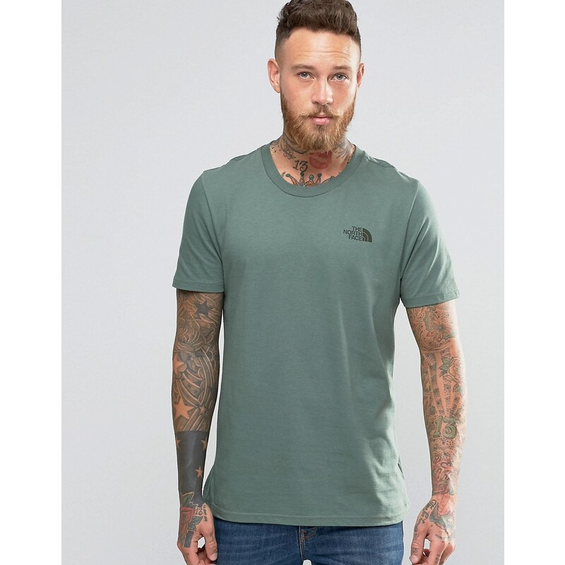 The North Face - Grünes T-Shirt mit Logo auf der Brust - Grün