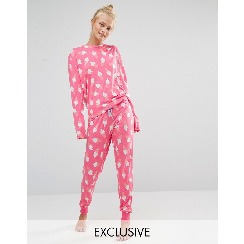 Chelsea Peers - Ice Cream - Langes Pyjama-Set - Rosa