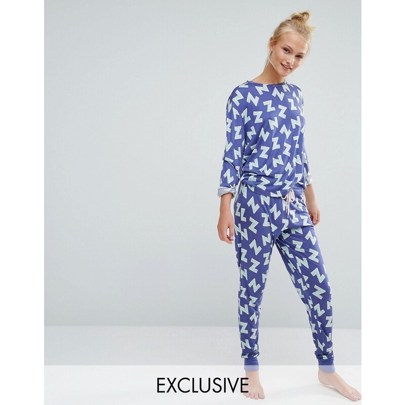 Chelsea Peers - Sleep - Langer Schlafanzug - Blau