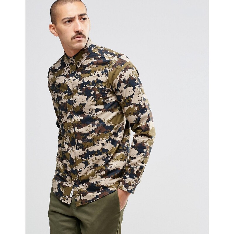 Carhartt - WIP - Hemd in Camouflage, reguläre Passform - Grün