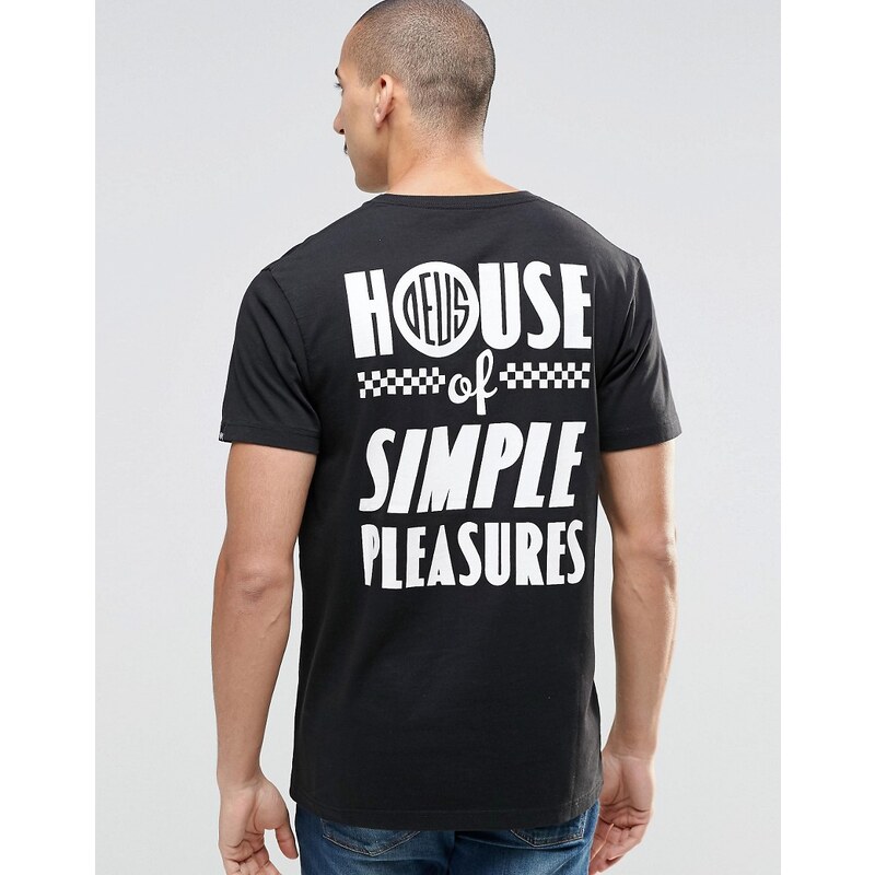 Deus Ex Machina - T-Shirt mit Simple Pleasure-Print hinten - Schwarz