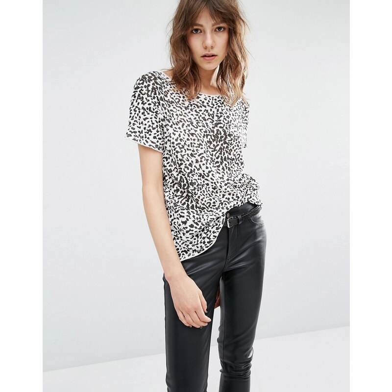 Suncoo - T-Shirt mit Leopardenprint - Braun