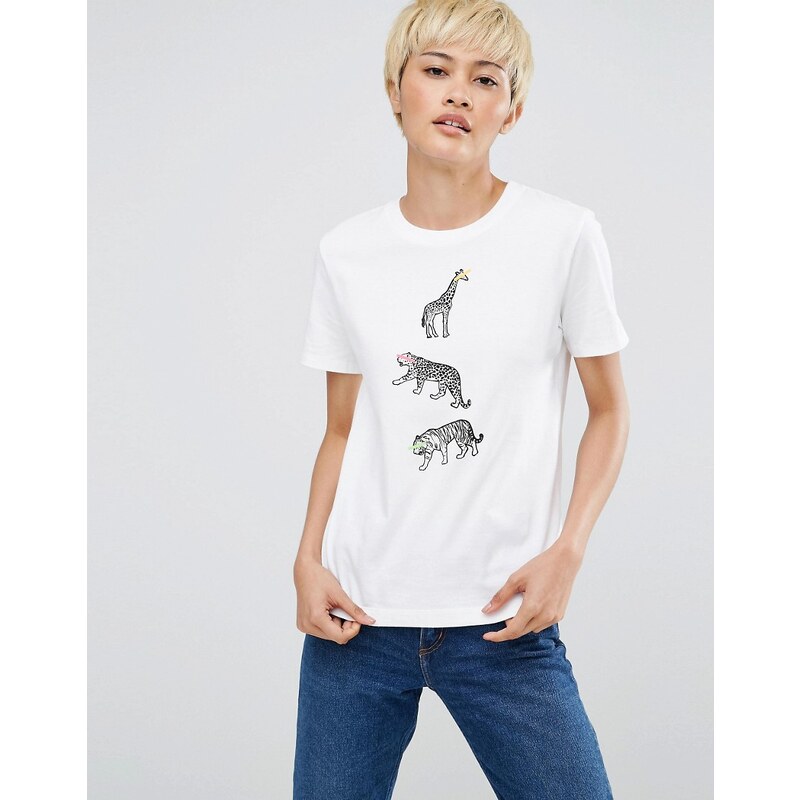 PS by Paul Smith - T-Shirt mit Animalprint - Weiß