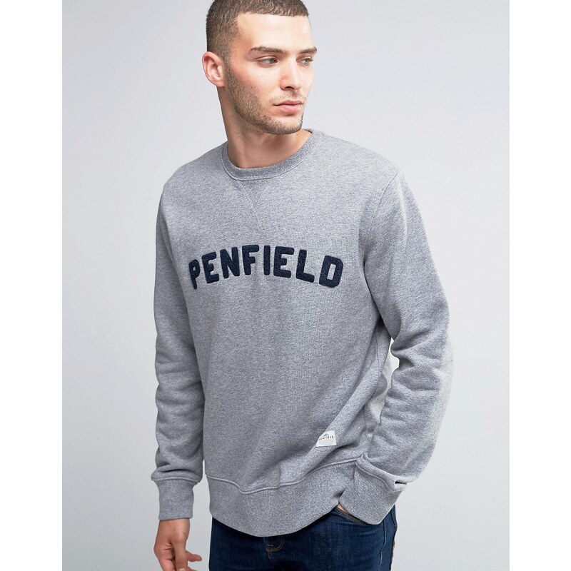 Penfield - Brookport - Sweatshirt mit Rundhalsausschnitt und College-Logo - Grau
