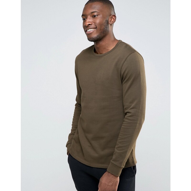 ASOS - Sweatshirt in Khaki - Grün