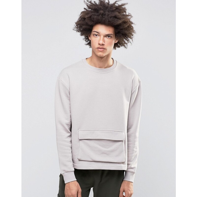 Systvm - Keez - Sweatshirt mit Tasche - Grau