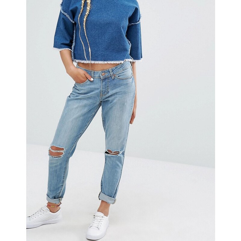 Noisy May - Lucy - Jeans mit Schlüssellochausschnitt - Blau