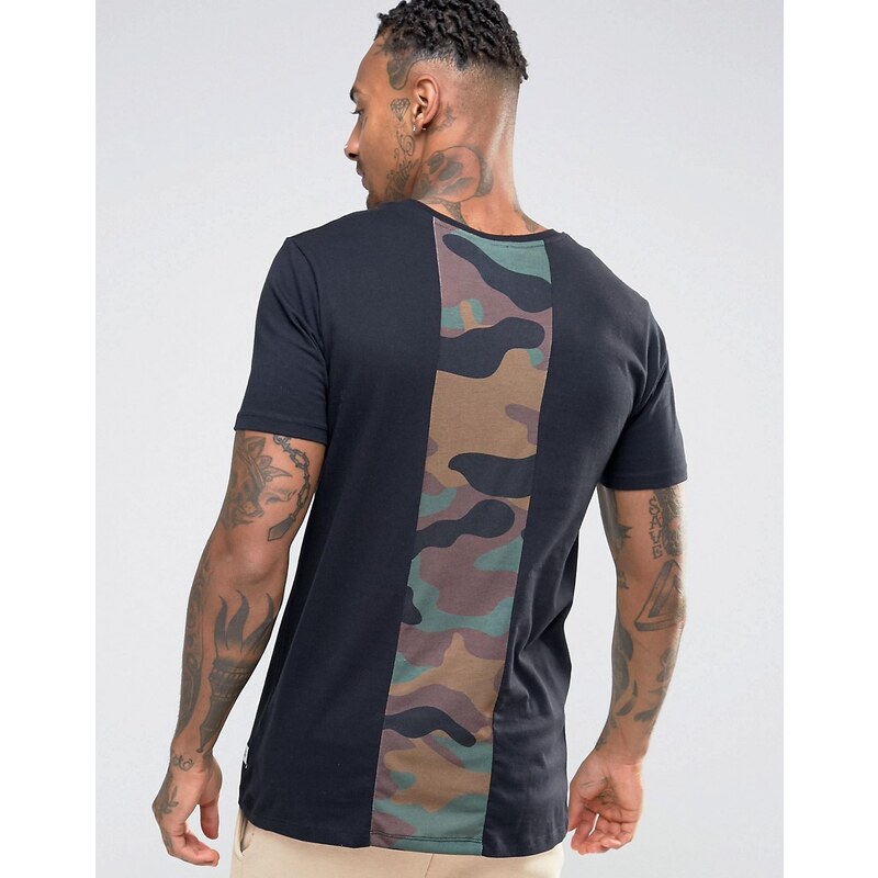 Hype - T-Shirt mit Camouflage-Print hinten - Schwarz