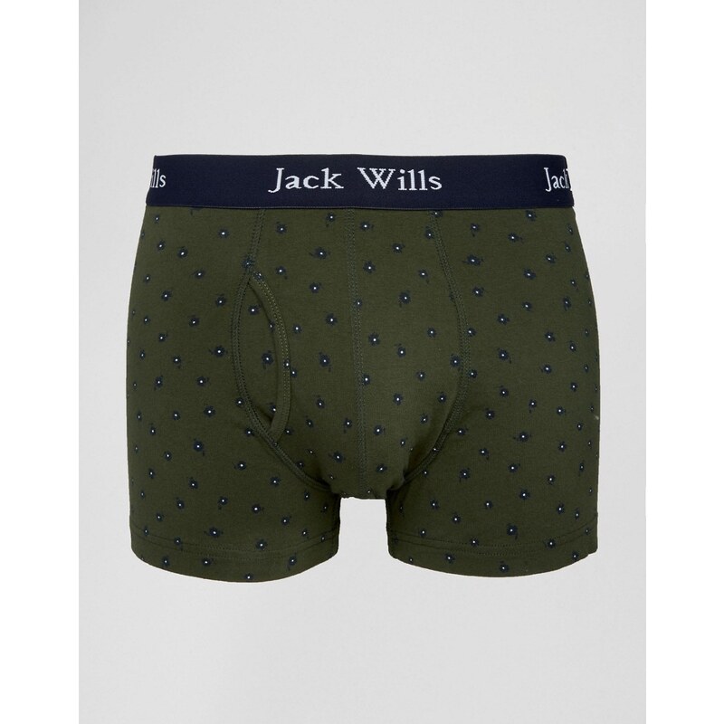 Jack Wills - Grüne Unterhose mit Blümchenmuster - Grün