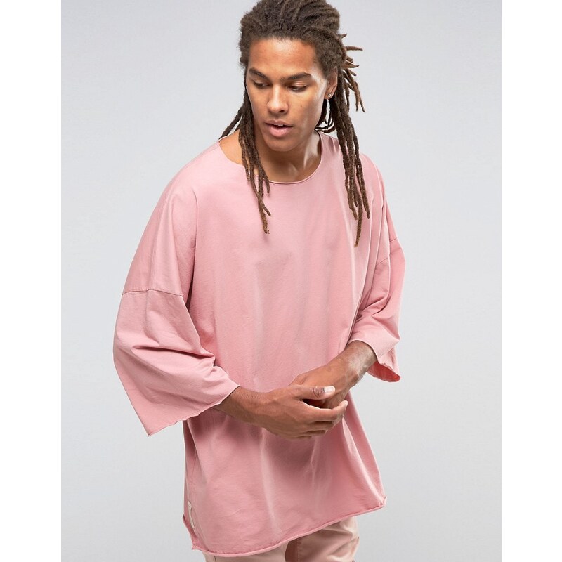 Granted - Oversize-T-Shirt mit tief angesetzten Schultern - Rosa