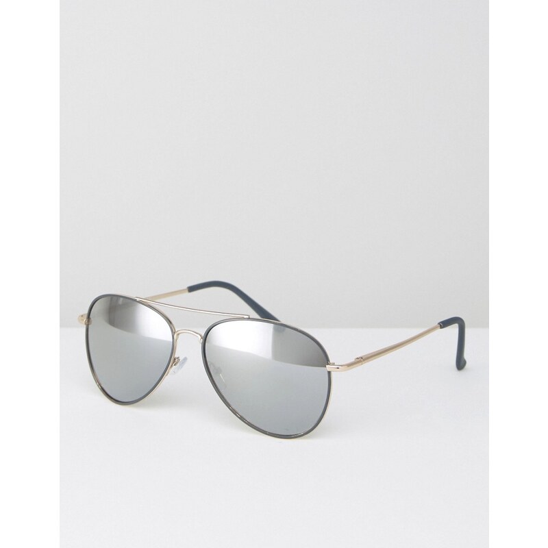 ALDO - Pilotensonnenbrille mit grauen Gläsern - Gold