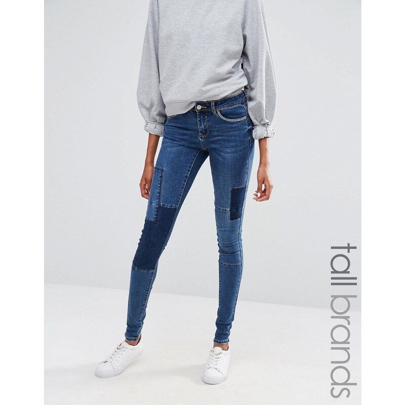 Vero Moda Tall - Patchwork-Jeans - Blau