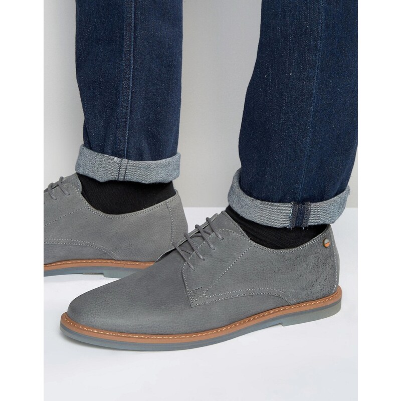 Frank Wright - Woking - Derby-Schuhe aus grauem Leder - Grau