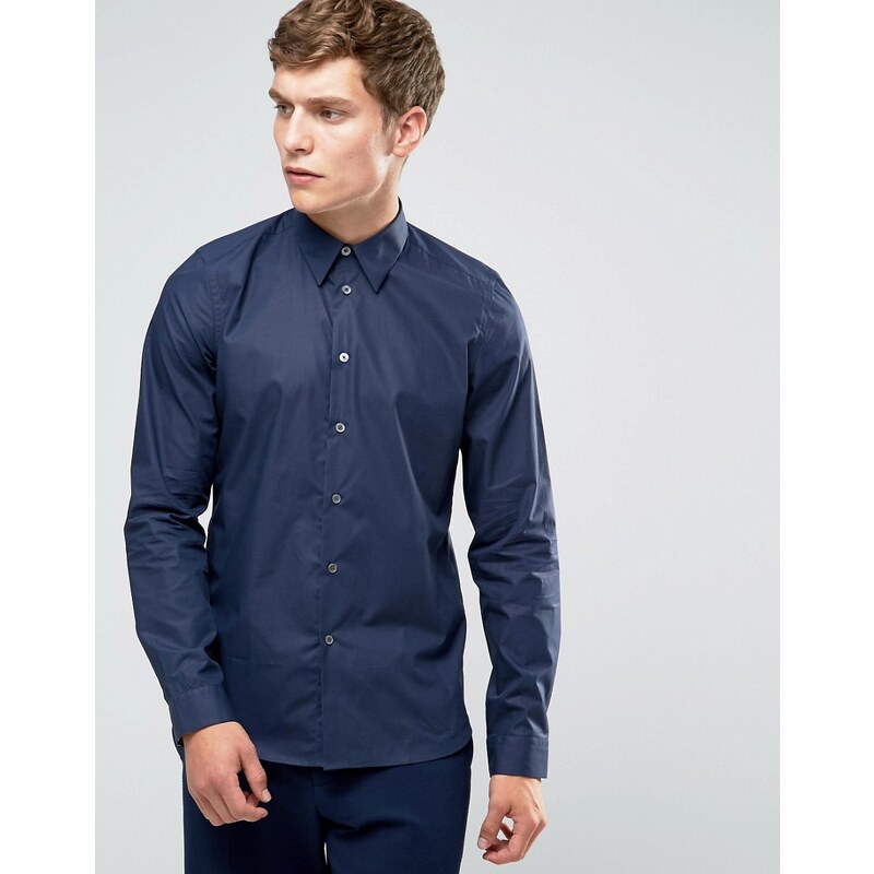 PS by Paul Smith Paul Smith - Elegantes Hemd mit Kontrast-Manschetten in Blau - Blau