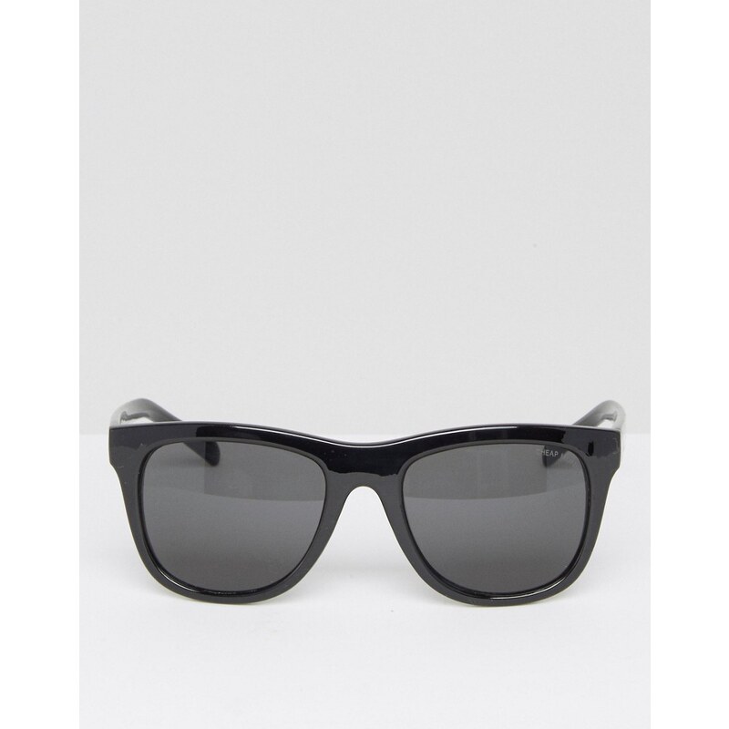 Cheap Monday - Schwarze Sonnenbrille mit flacher Oberseite - Schwarz