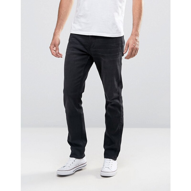 Hollister - Enge Jeans mit Stretchanteil in verwaschenem Schwarz - Schwarz