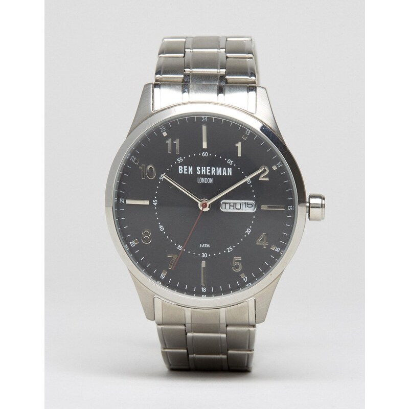 Ben Sherman - Spitalfields - Armbanduhr mit Datumsanzeige, WB002BM - Silber