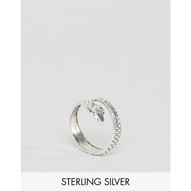 Regal Rose - Lucifer - Silberner Spiralring mit Schlangendesign - Silber