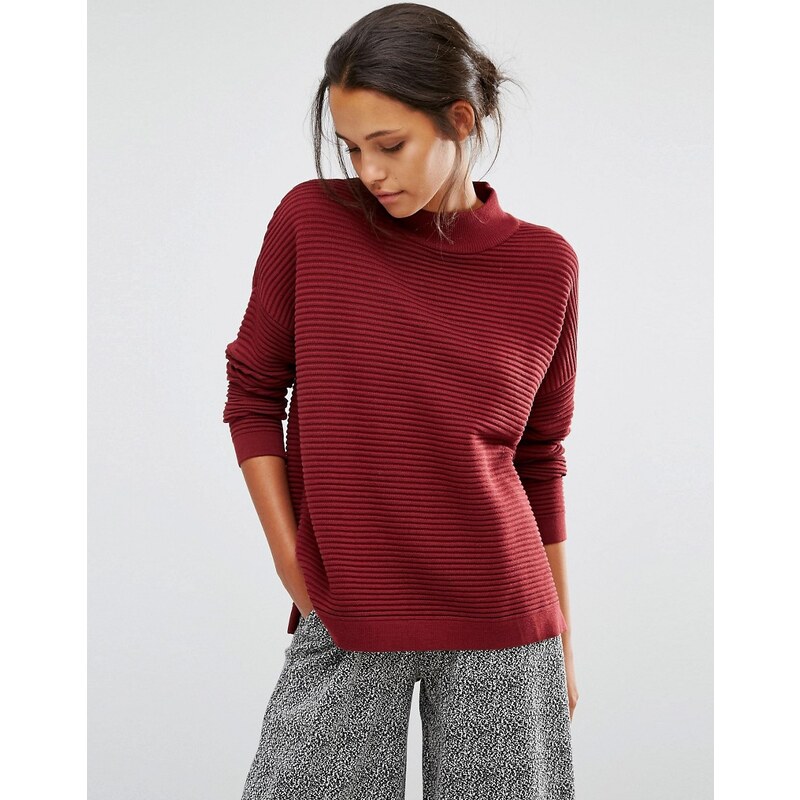 Selected - Laua - Oversize-Strickpullover - Rot