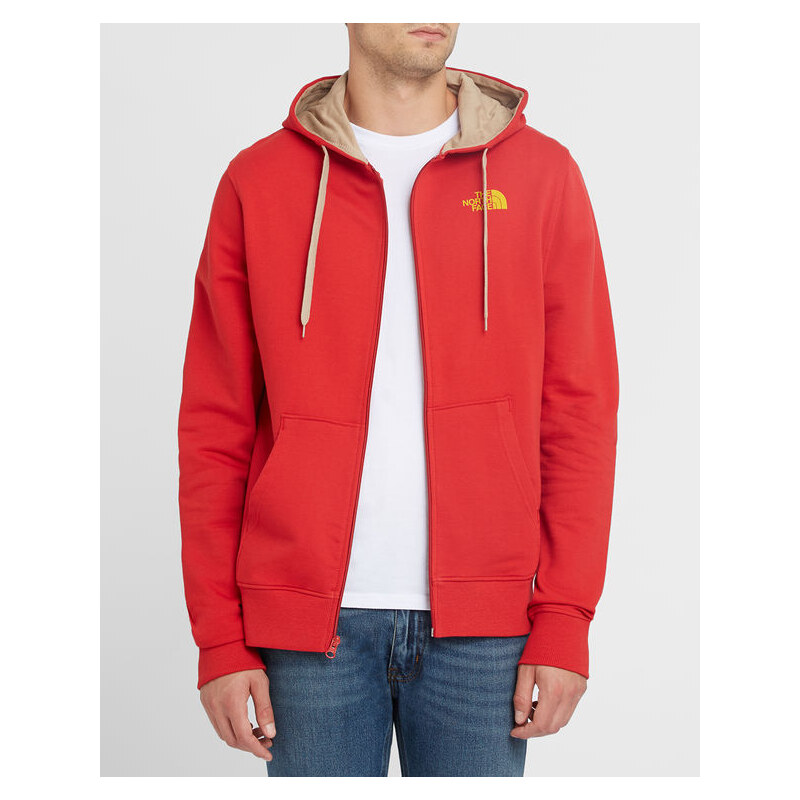 THE NORTH FACE Rotes Kapuzen-Sweatshirt mit Reißverschluss Pr