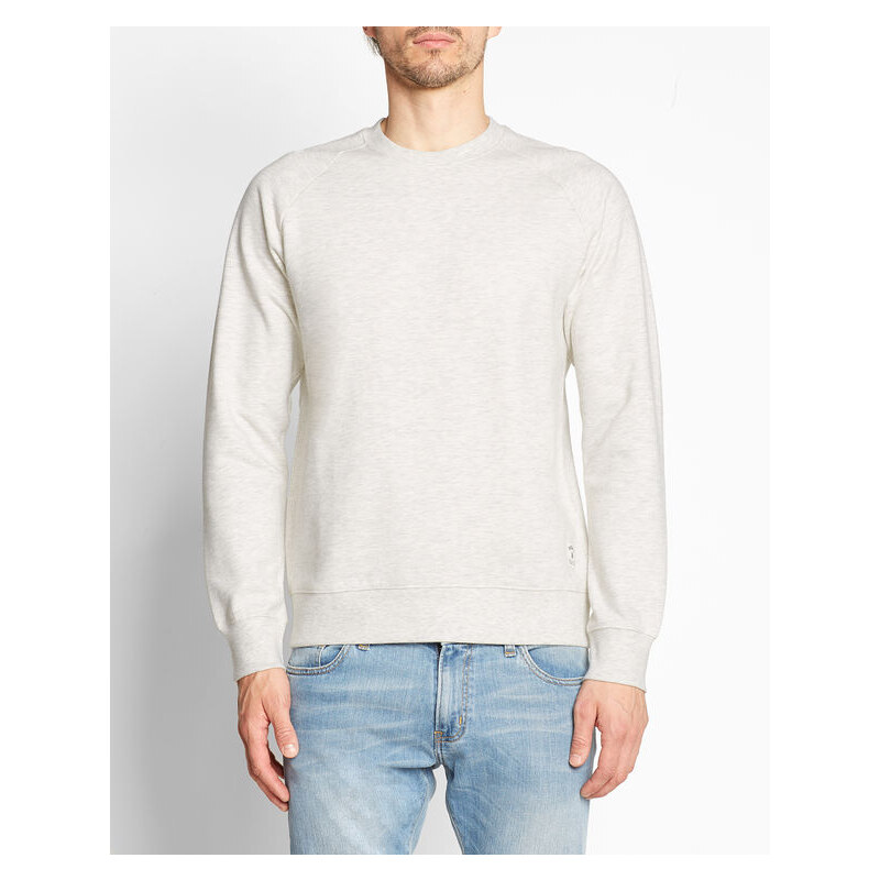 CARHARTT WIP Weiß-ecru gebürstetes Sweatshirt mit Rundhalsausschnitt und Raglanärmeln