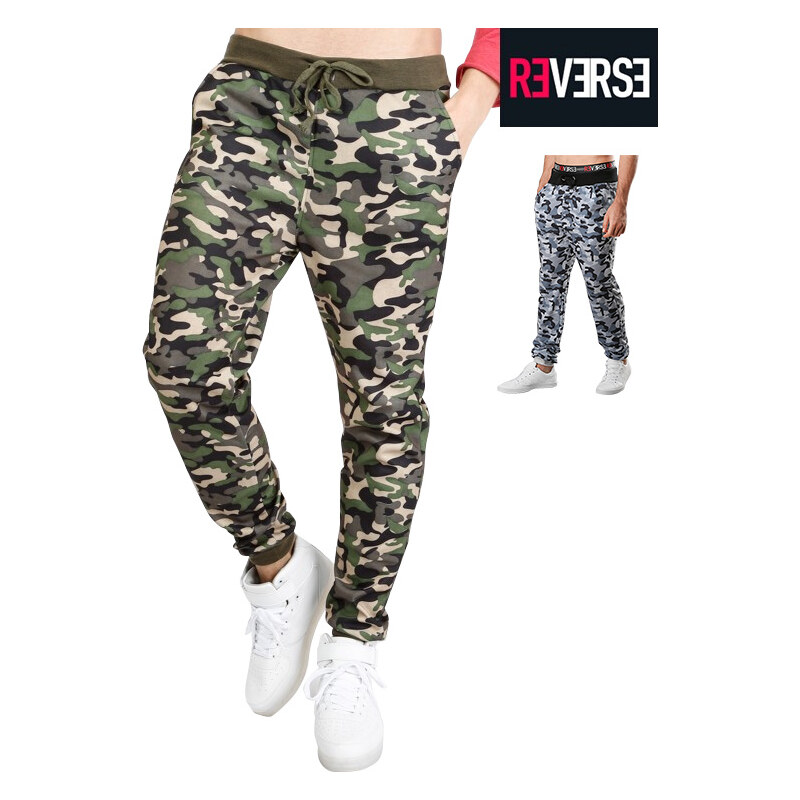 Re-Verse Sweatpants im Camouflage-Design - Khaki - S