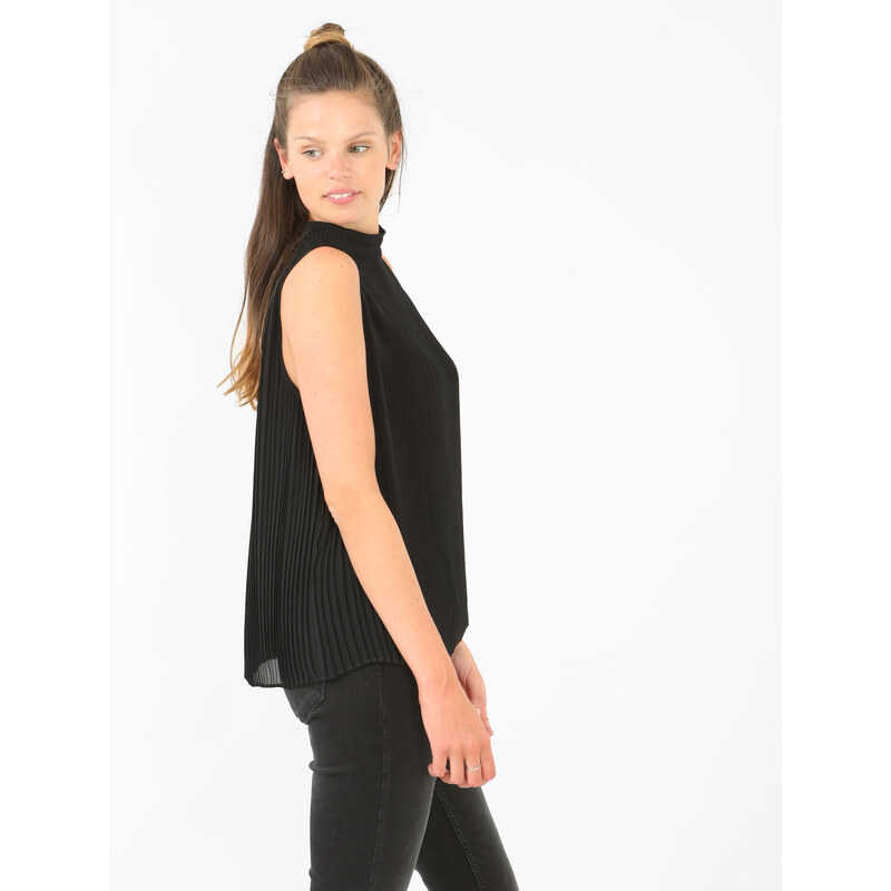 Plissierte Bluse Schwarz, Größe S -Pimkie- Mode für Damen
