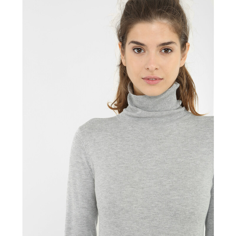 Pulloverkleid mit Rollkragen Grau meliert, Größe S -Pimkie- Mode für Damen