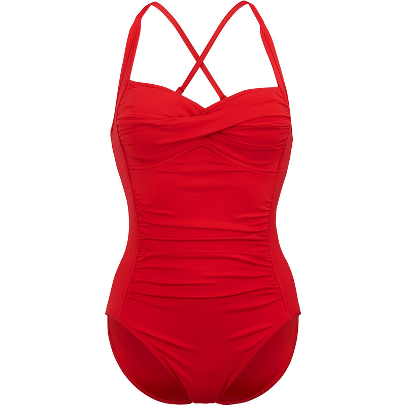 Seafolly: Damen Badeanzug Twist Halter Maillot, rot, verfügbar in Größe 40,42