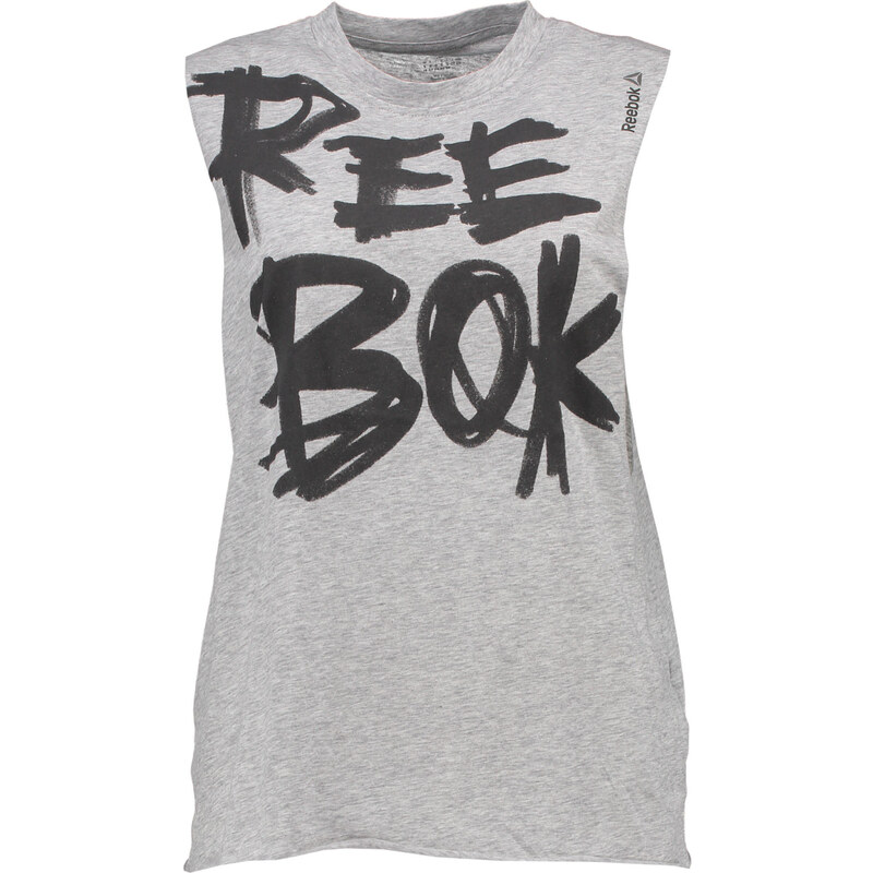 Reebok: Damen T-Shirt Muscle Tee, grau, verfügbar in Größe L