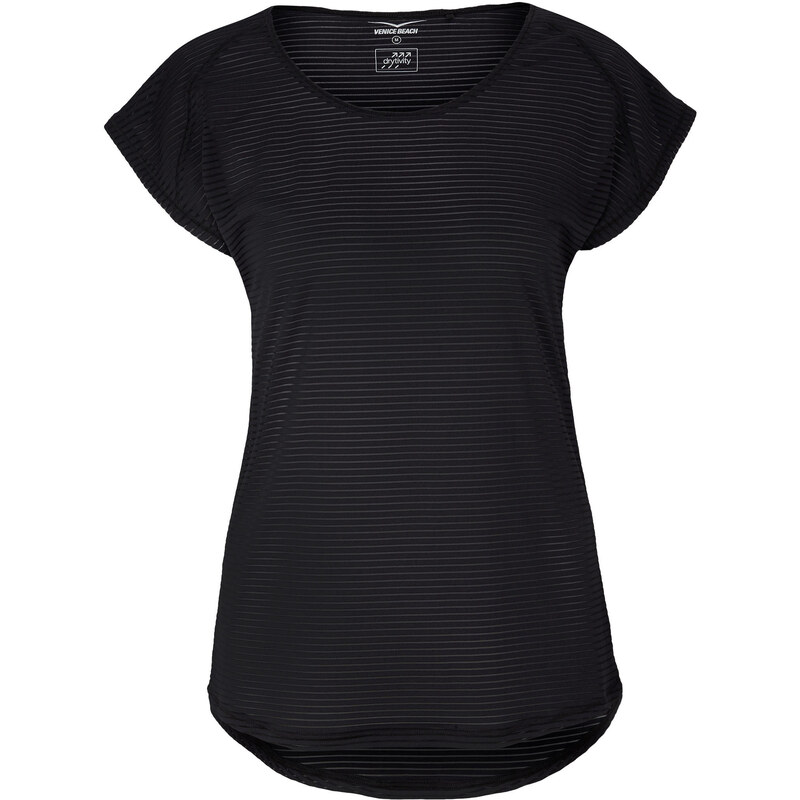 Venice Beach: Damen Trainingsshirt Damaris Loose Fit Top, schwarz, verfügbar in Größe S