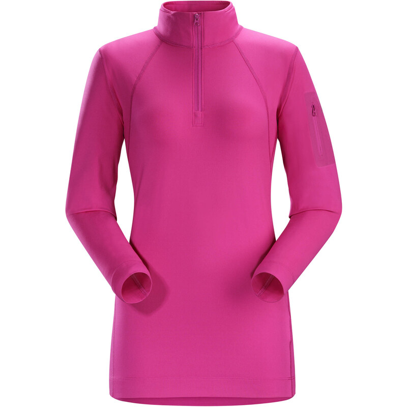 Arcteryx: Damen Funktionsshirt / Outdoor-Rolli Rho LT Zip Neck, pink, verfügbar in Größe L