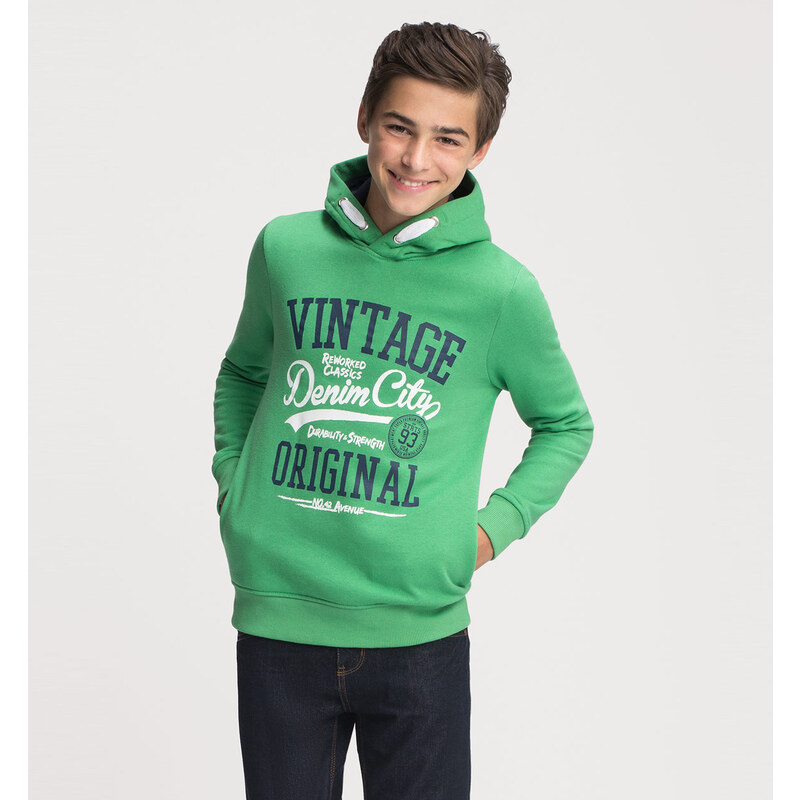 C&A Sweatshirt mit Kapuze in Grün