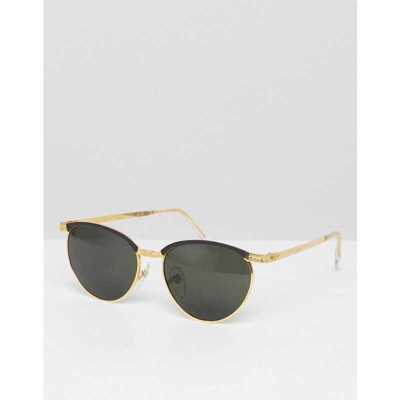 Reclaimed Vintage - Runde Sonnenbrille - Schwarz