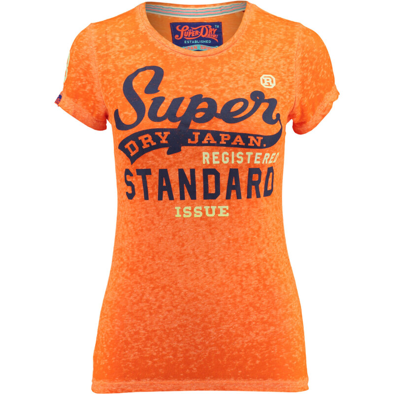 Superdry: Damen T-Shirt Standard Issue Burnout Tee, orange, verfügbar in Größe S