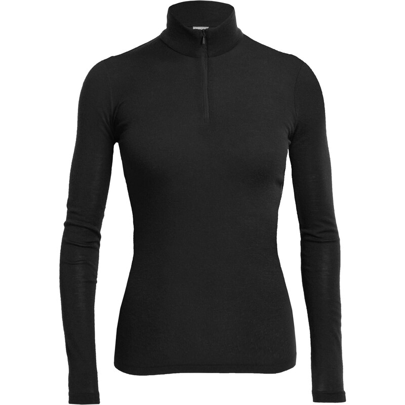 Icebreaker: Damen Shirt Everyday Half Zip Langarm, schwarz, verfügbar in Größe M,L