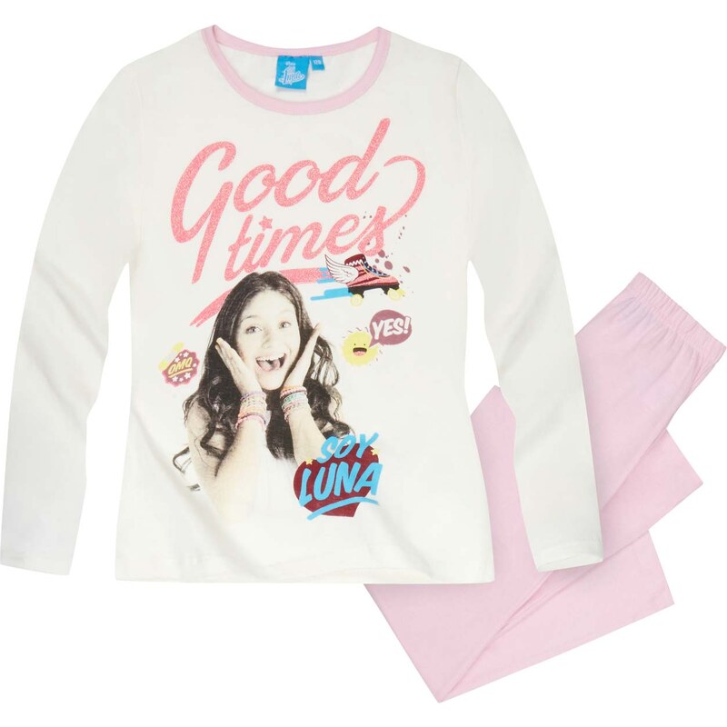Disney Soy Luna Pyjama rosa in Größe 128 für Mädchen aus 100% Baumwolle