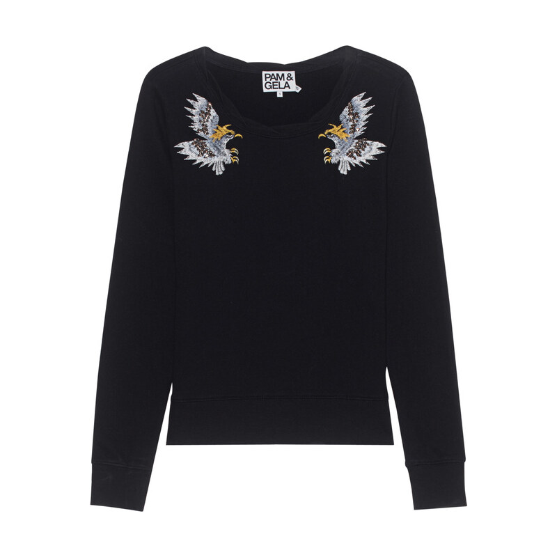 Pam&Gela Embroidered Sweatshirt Black