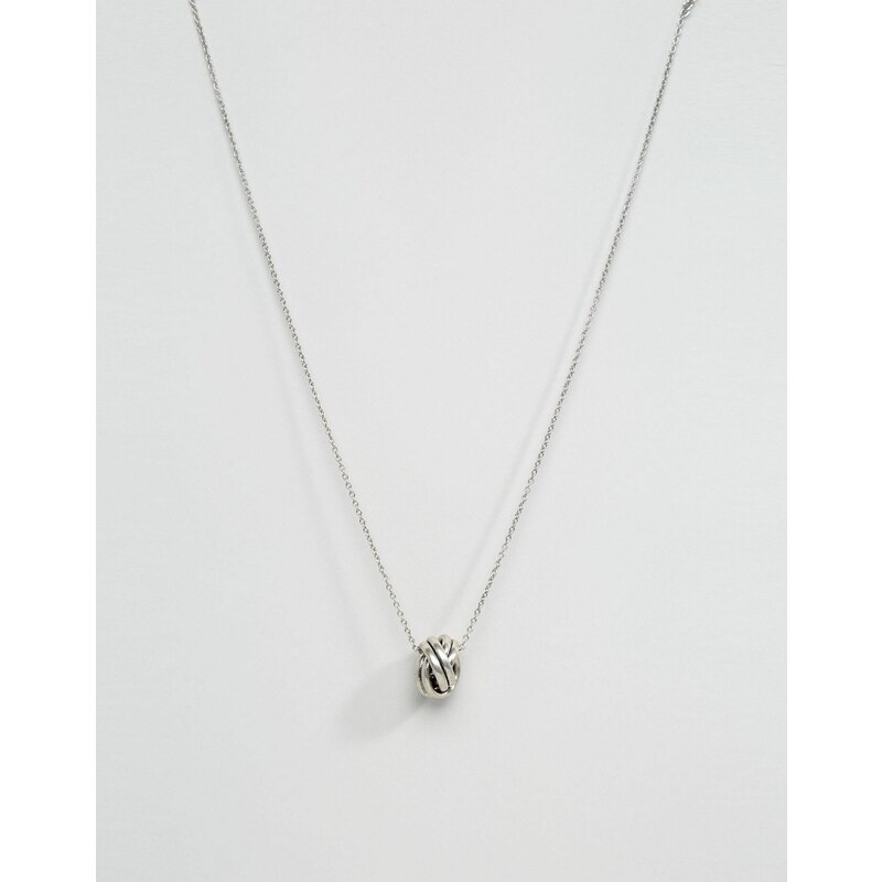 ASOS - Halskette mit gedrehter Kugel in Silber - Silber