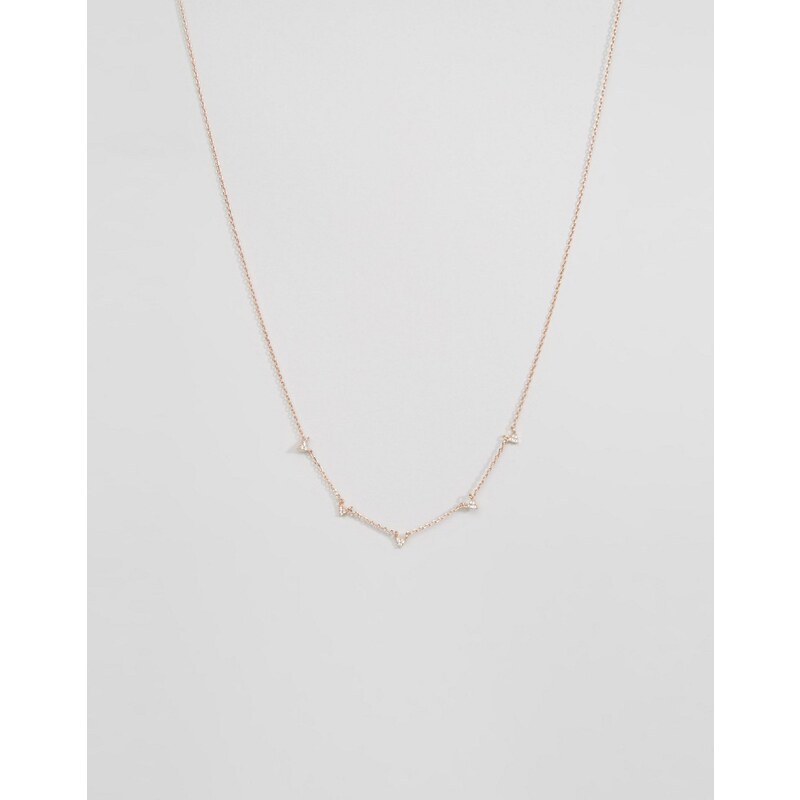 Orelia - Halskette mit kleinen Dreiecken - Gold