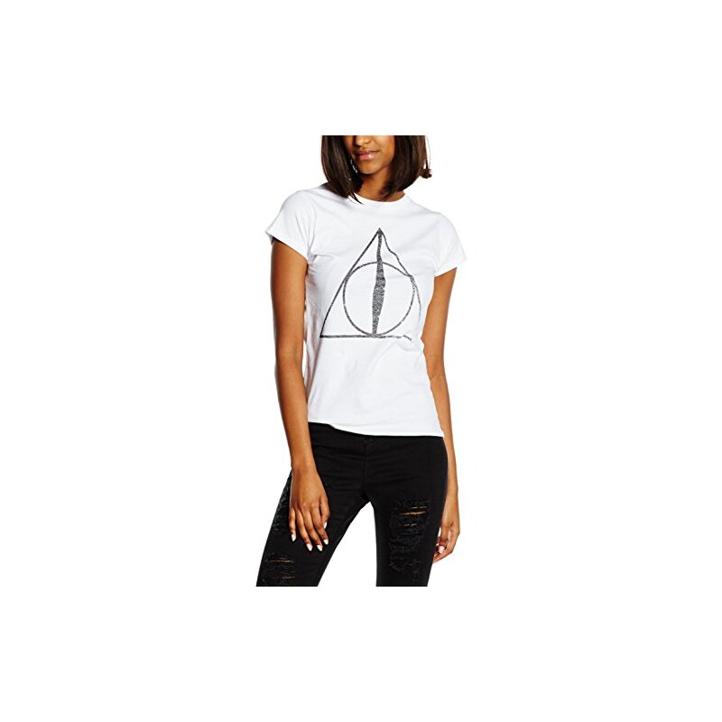Plastichead Damen T-Shirt Harry Potter Deathly Hallows Symbol Gts