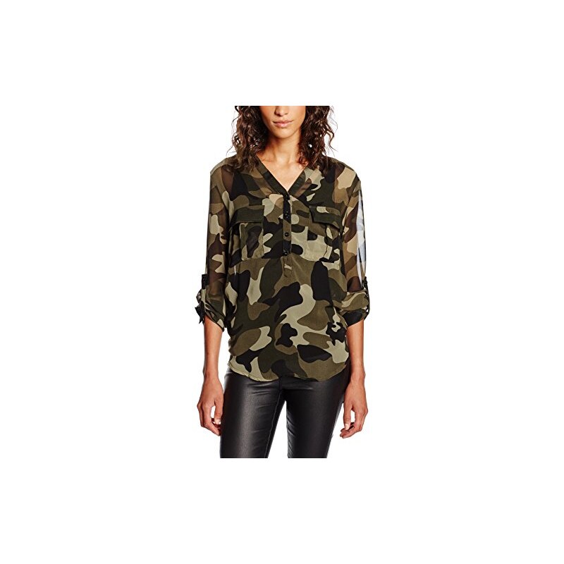 Tantra Damen Bluse Camouflage Blouse with Pockets